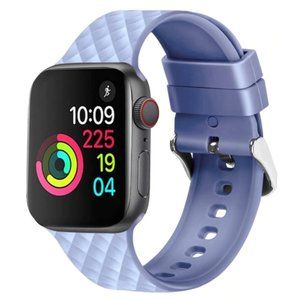 NEW BAND Blue Rhomboid Silicone For Apple Watch